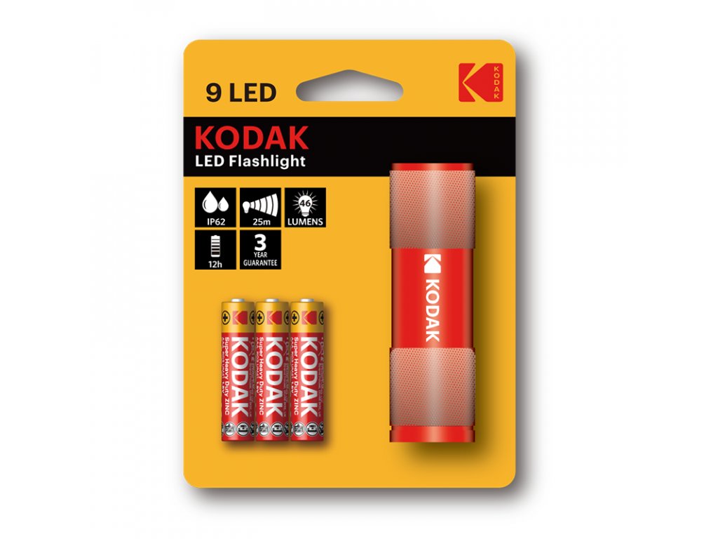 Svietidlo Kodak 9Led red