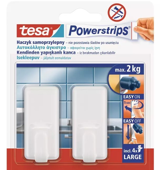 Powerstrips háčik veľký biely 2ks