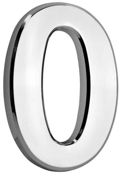 MagicHome Číslo domové `0` 70x100mm strieborné