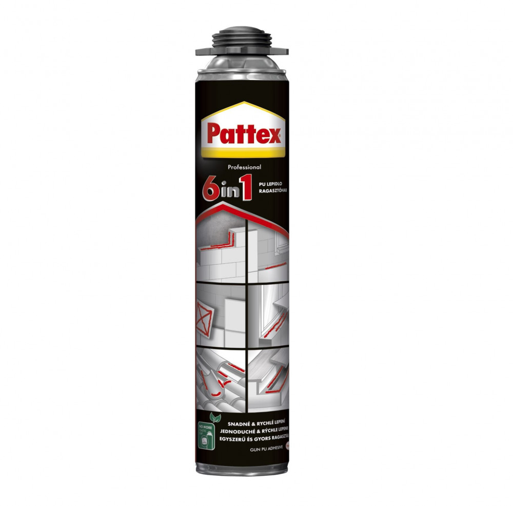 Pattex 6v1 - Univerzálne pištolové polyuretánové lepidlo 750ml