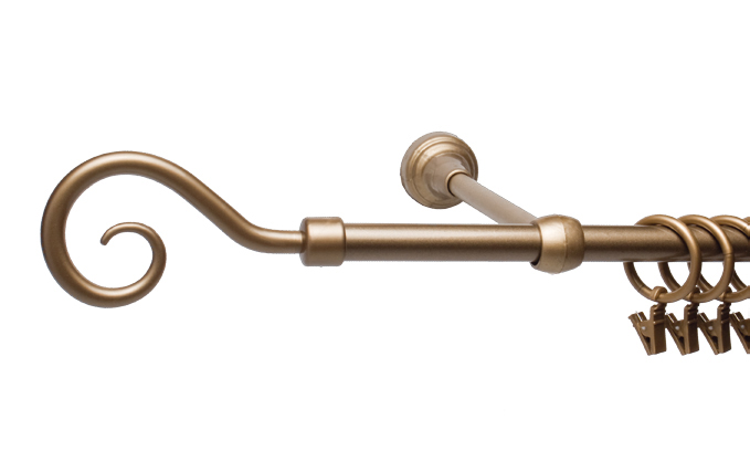 Garníža komplet 300cm 16mm I bielo-zlatá