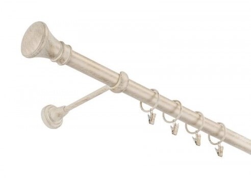 Garníža komplet 300cm 25mm I bielo-zlatá