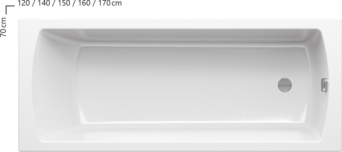 Vaňa Classic II 170x70cm N snehobiela Vaňa Classic II 170x70cm N snehobiela