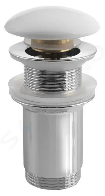 Výpusť umývadlová 5/4` click-clack keramická zátka biela