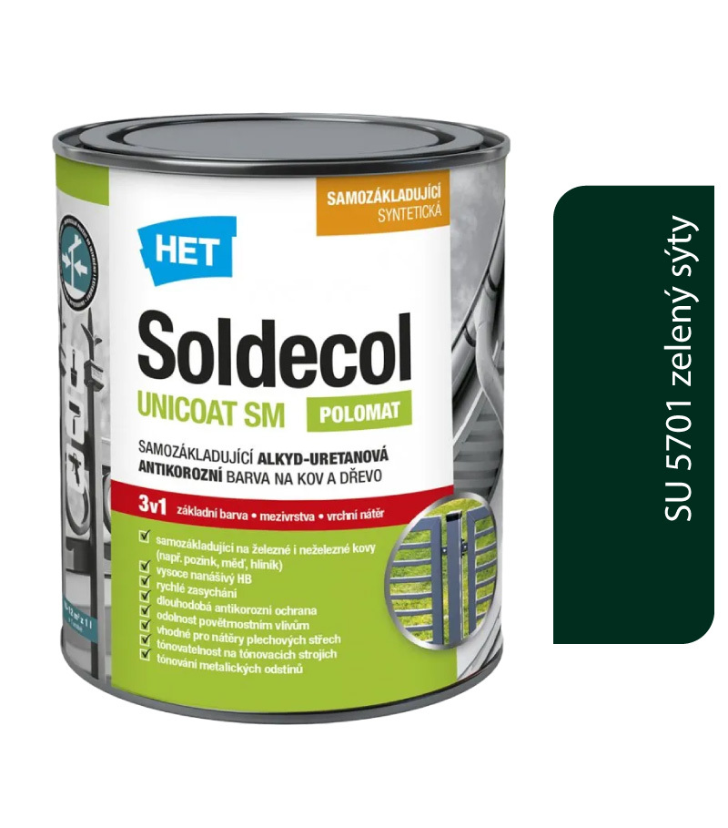 Het Soldecol Unicoat SM SU 5701 zelený sýty 0
