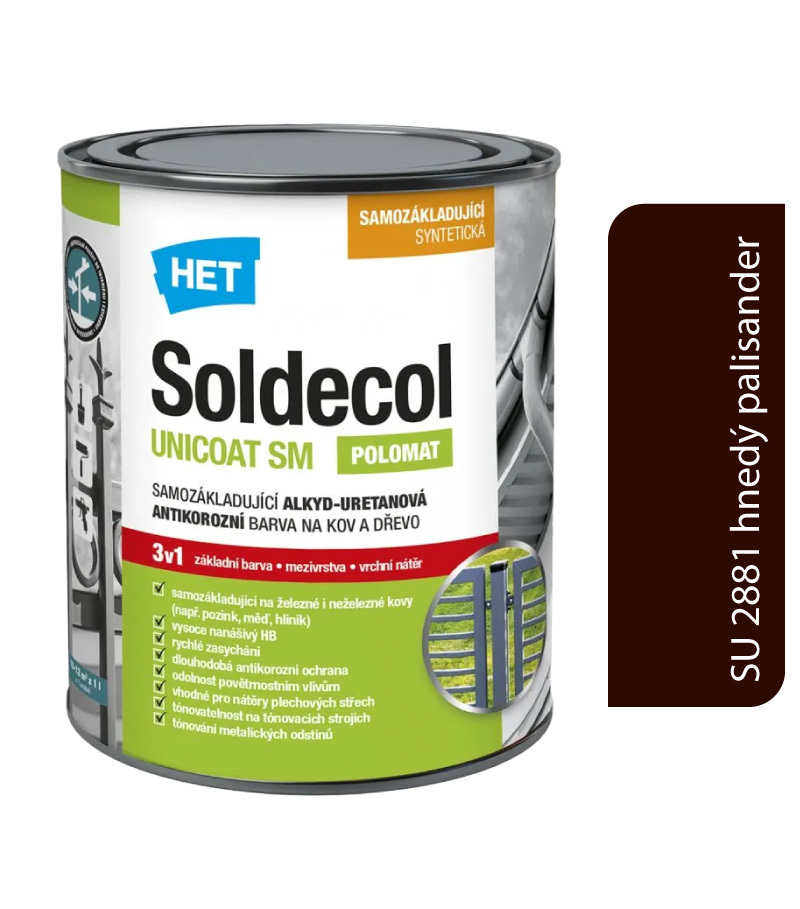 Het Soldecol Unicoat SM SU 2881 hnedý palisander 0