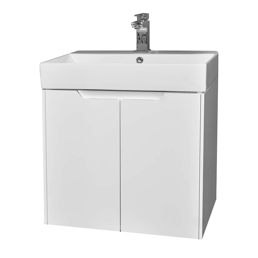 Skrinka závesná Line s keramickým umývadlom Sans 60cm