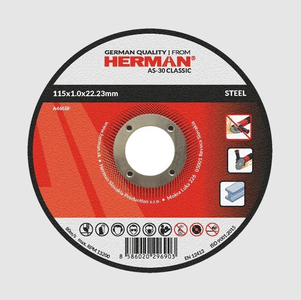 Kotúč rezný ocel AS-40 Abrazor 115x0.7x22.22mm