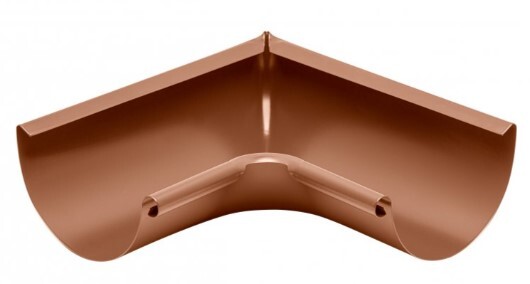 KJG Roh žľabový vnútorný pozink hnedý 33