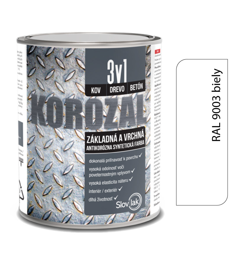 Korozal 3v1 RAL 9003 biely 2