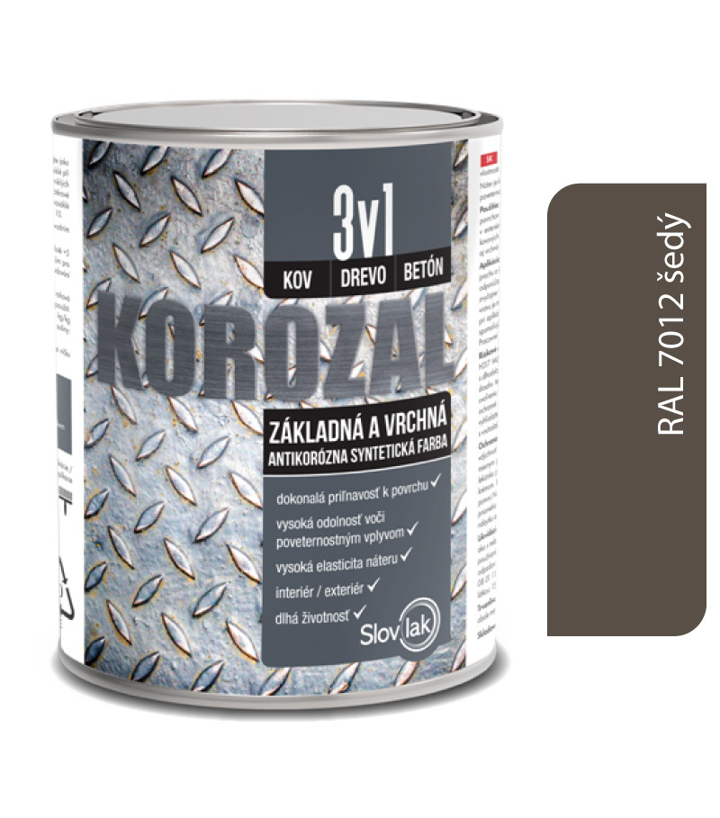 Korozal 3v1 RAL 7012 šedý 0
