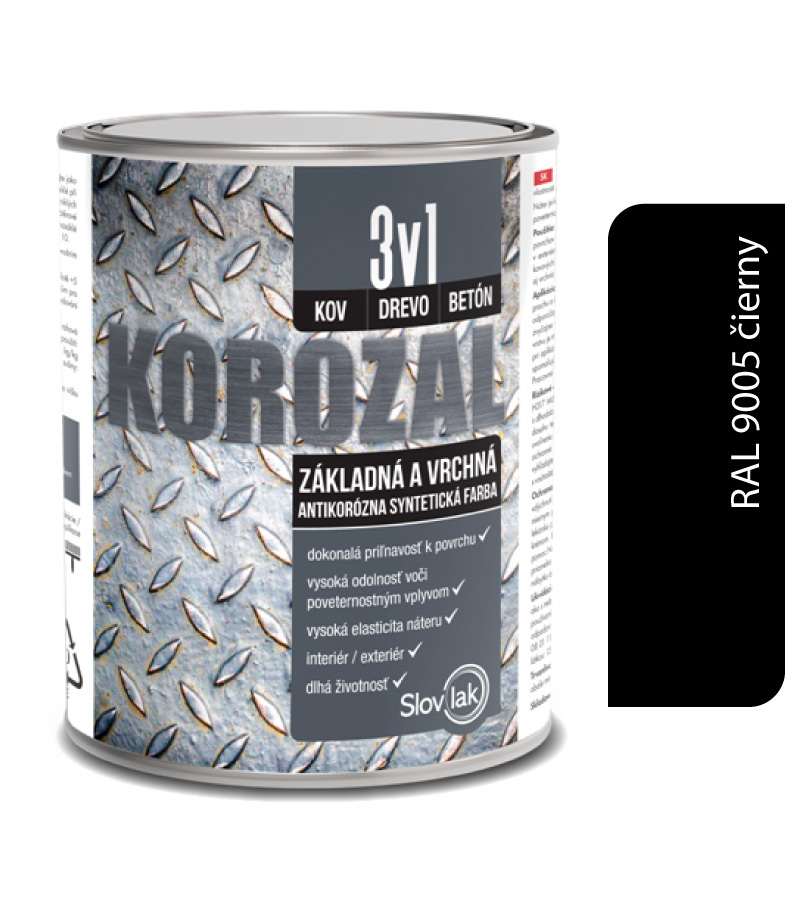 Korozal 3v1 RAL 9005 čierny 0