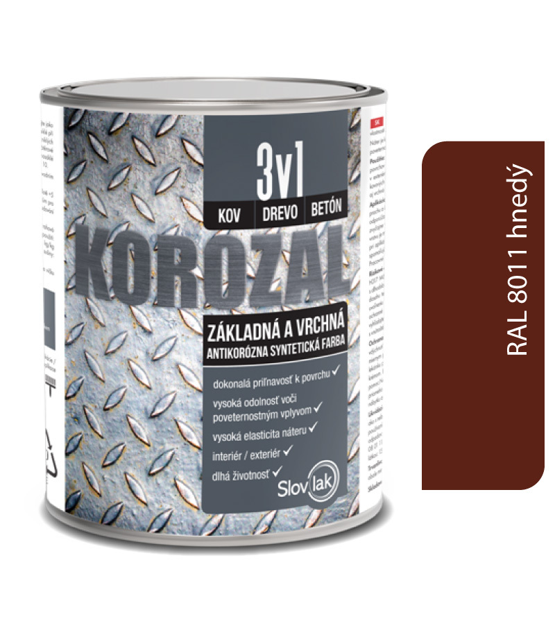 Korozal 3v1 RAL 8011 hnedý 0