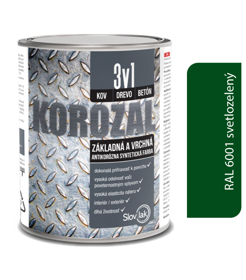 Korozal 3v1 RAL 6001 svetlozelený 0