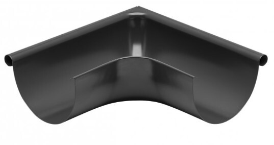 KJG Roh žľabový vonkajší pozink čierny 33