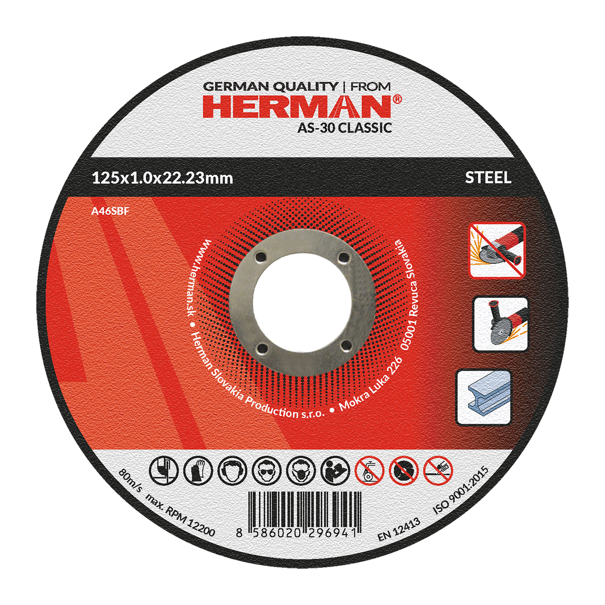 Kotúč rezný oceľ AS-30 150x2.0x22.23mm