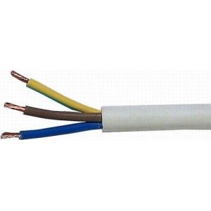 Kabel CYSY 2X 0.75 H05VVH2-F biely