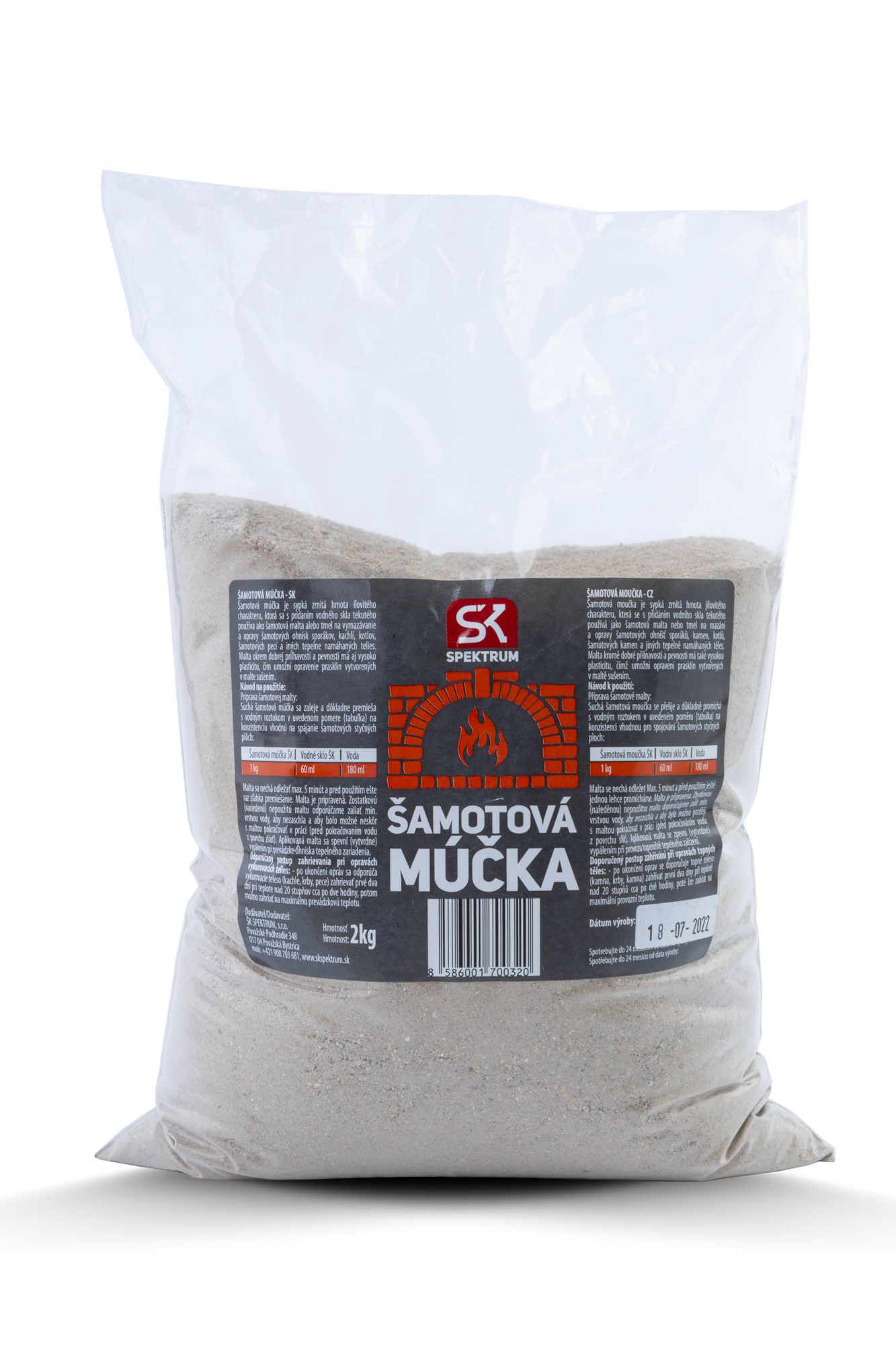 Šamotová múčka ŠK 2kg