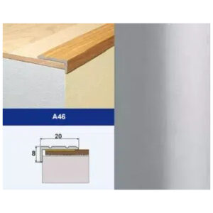 Profil schodový A46 Striebro samolepiaci 2.7m