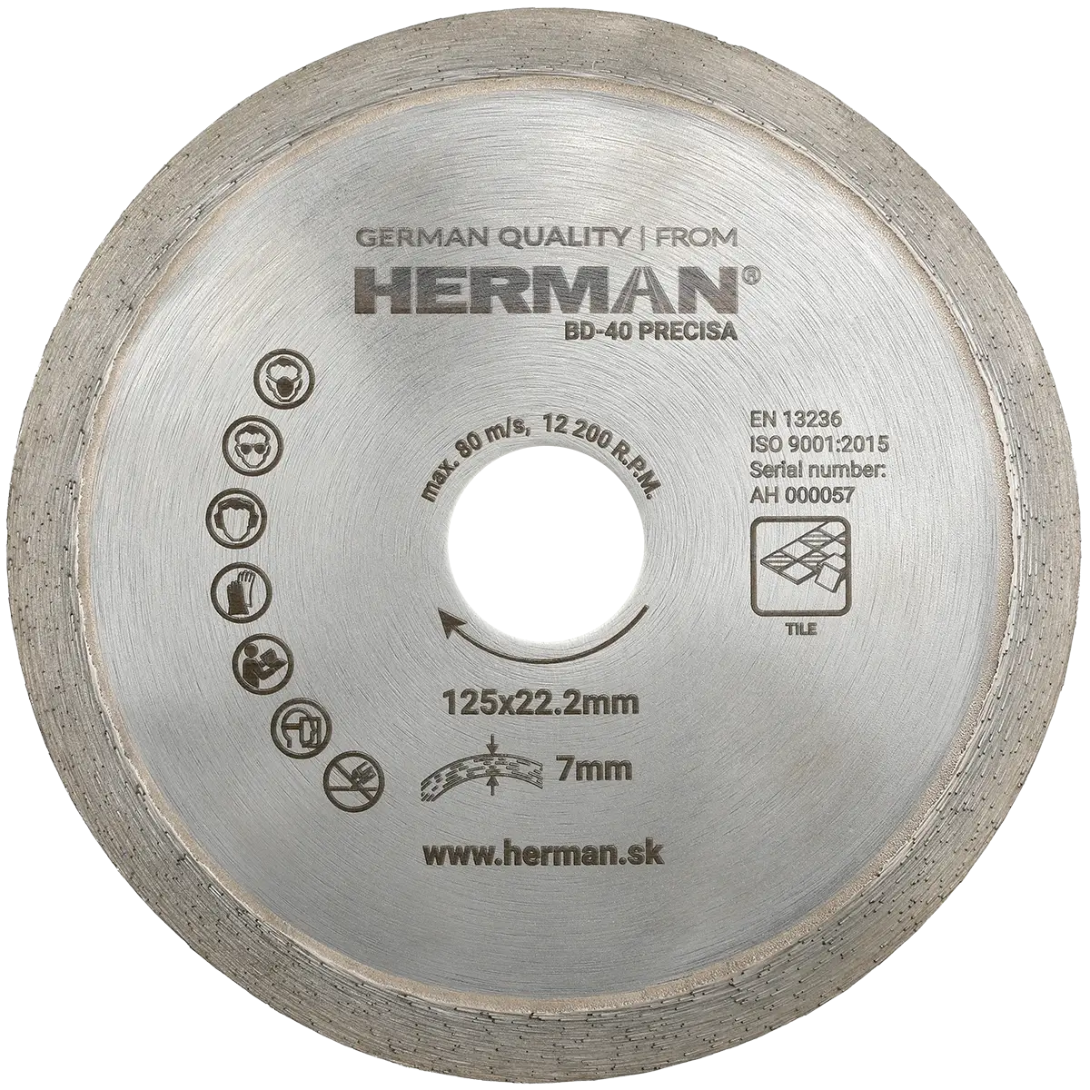 Kotúč diamant 125 plny BD-40 HERMAN