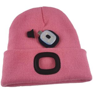 Strend Pro Čiapka LED ružová 4xSMD USB nabíjanie