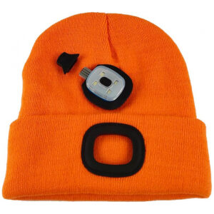 Strend Pro Čiapka LED oranžová 4xSMD USB nabíjanie