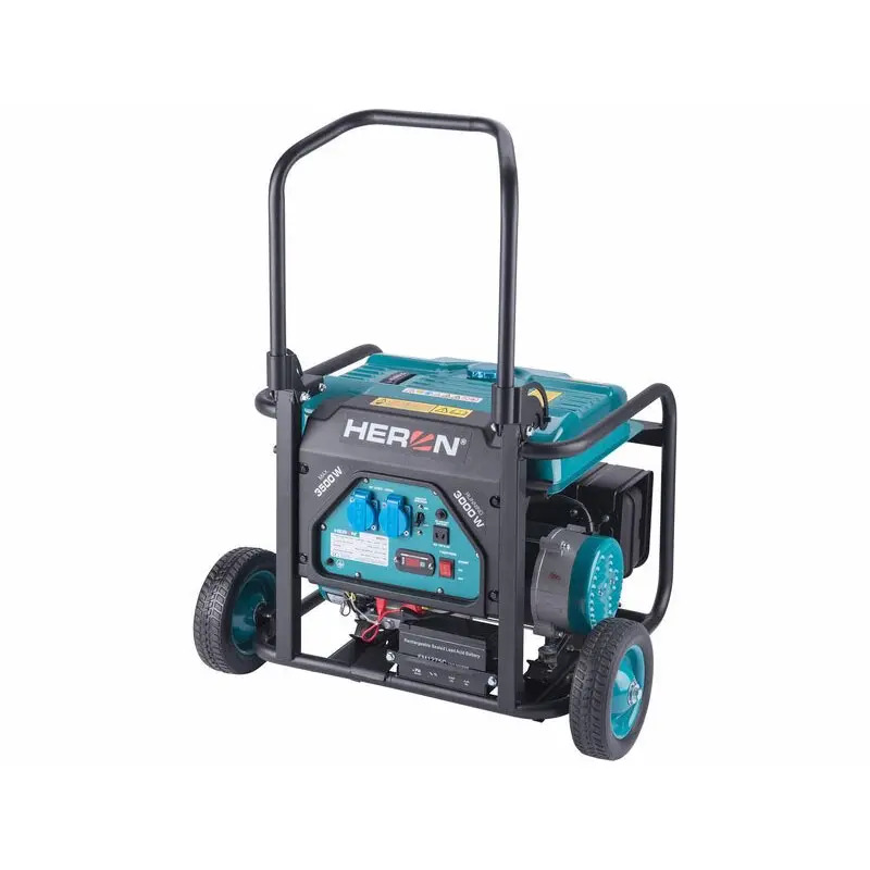 Heron Elektrocentrála rámová benzínová 1F 3.5kW 7.5HP podvozok elektrický štart