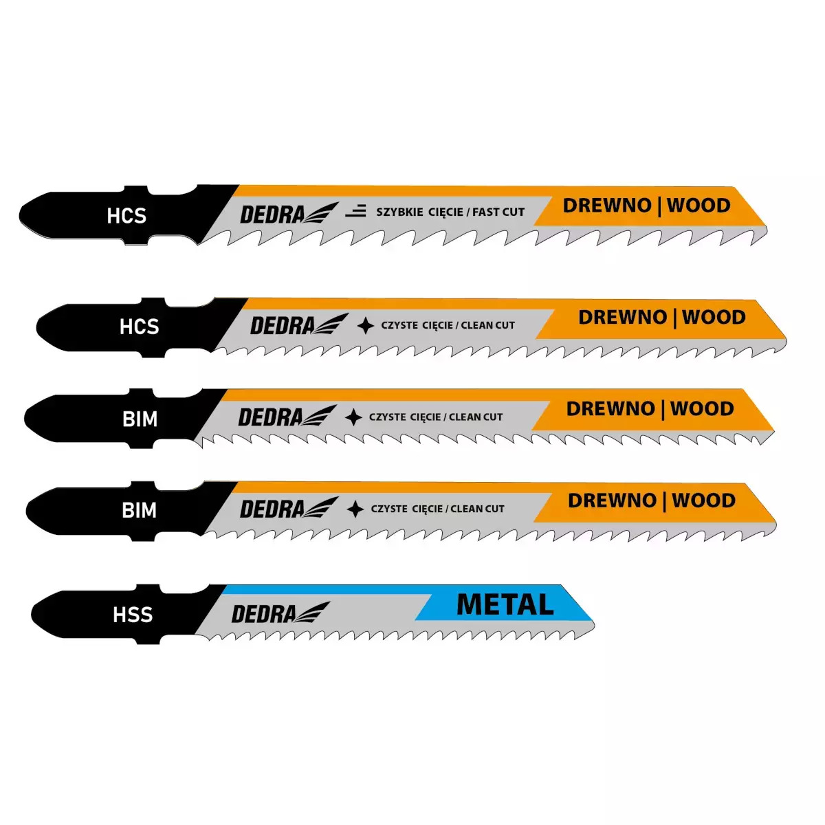 Súprava pílových listov do priamočiarej píly 5ks 08T003