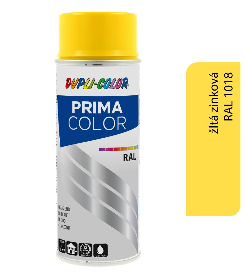 Dupli-Color Prima RAL1018 - žltá zinková lesk 400ml