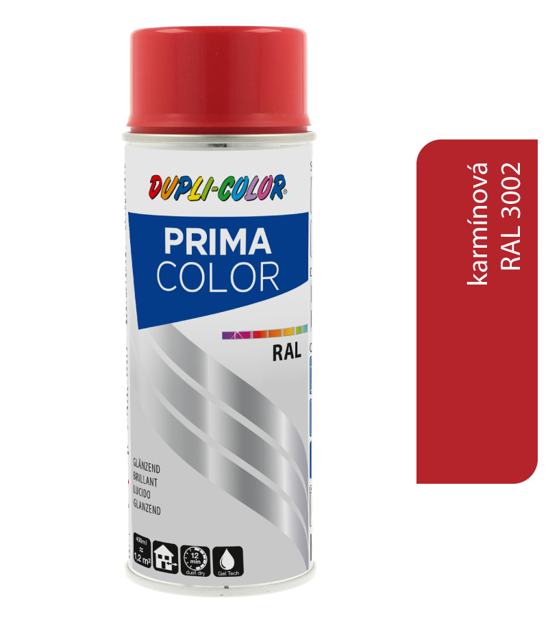 Dupli-Color Prima RAL3002 - karmínová lesk 400ml