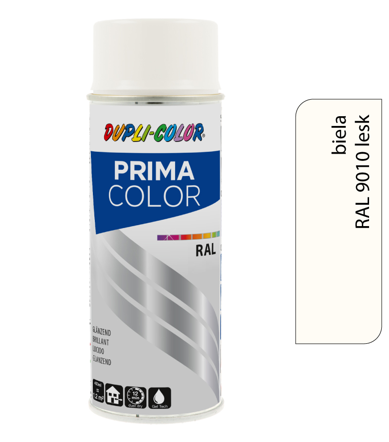 Dupli-Color Prima RAL9010 - biela lesk 500ml