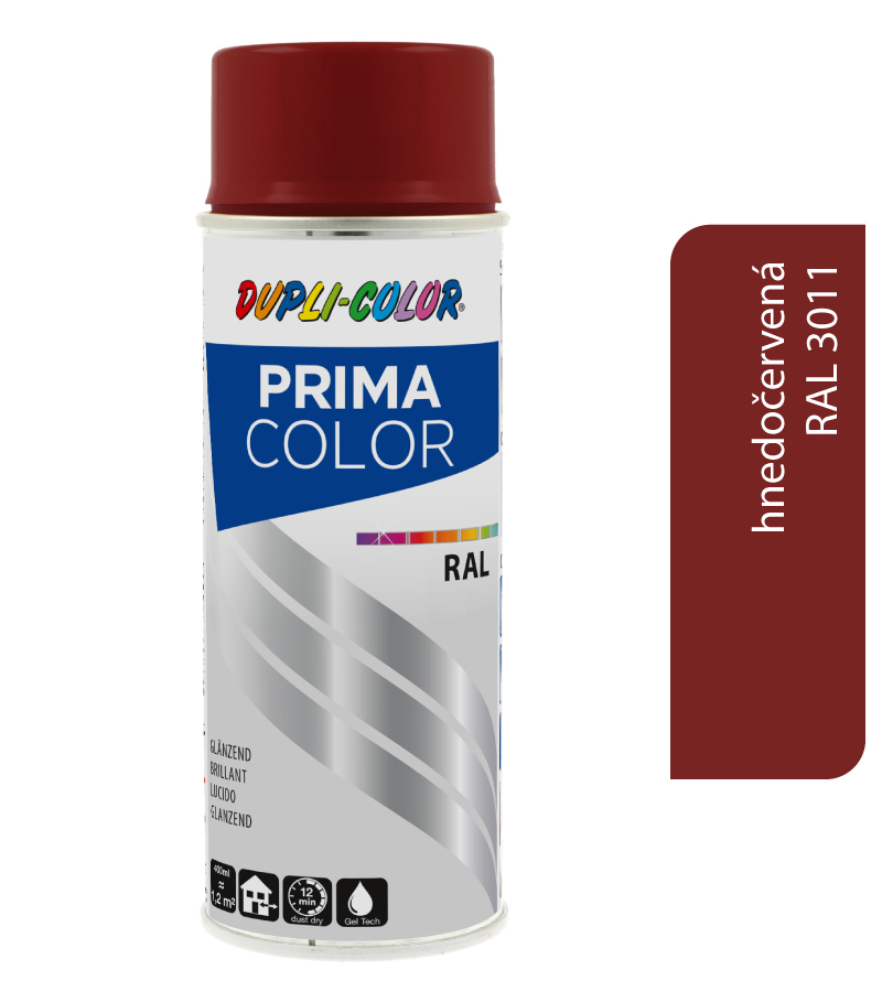 Dupli-Color Prima RAL3011 - hnedočervená lesk 400ml