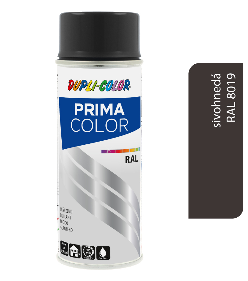 Dupli-Color Prima RAL8019 - šedohnedá lesk 400ml