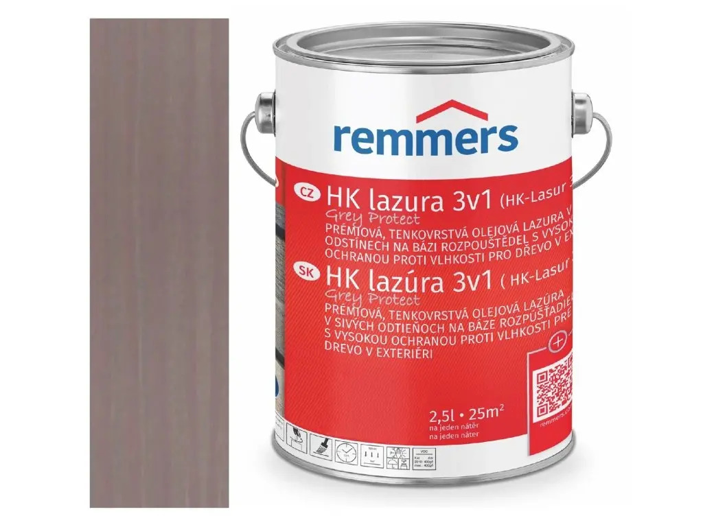 Remmers HK-lazura Grey Protect toskánska sivá 2