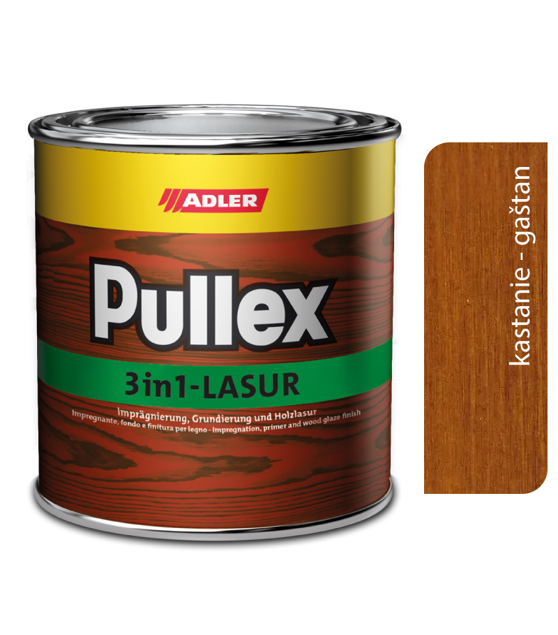 Lazúra Pullex 3v1 0.75l kastanie