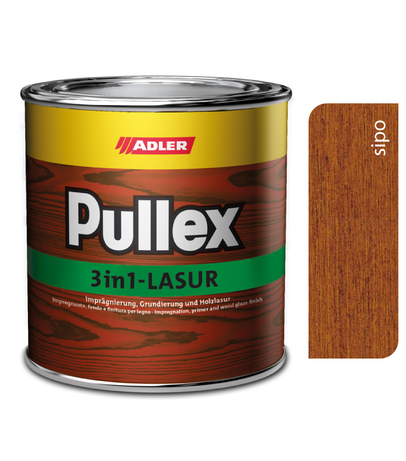 Lazúra Pullex 3v1 0.75l sipo