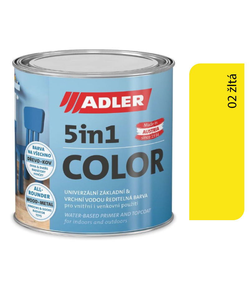 Adler 5v1-Color 0.75l ral1021 žltá