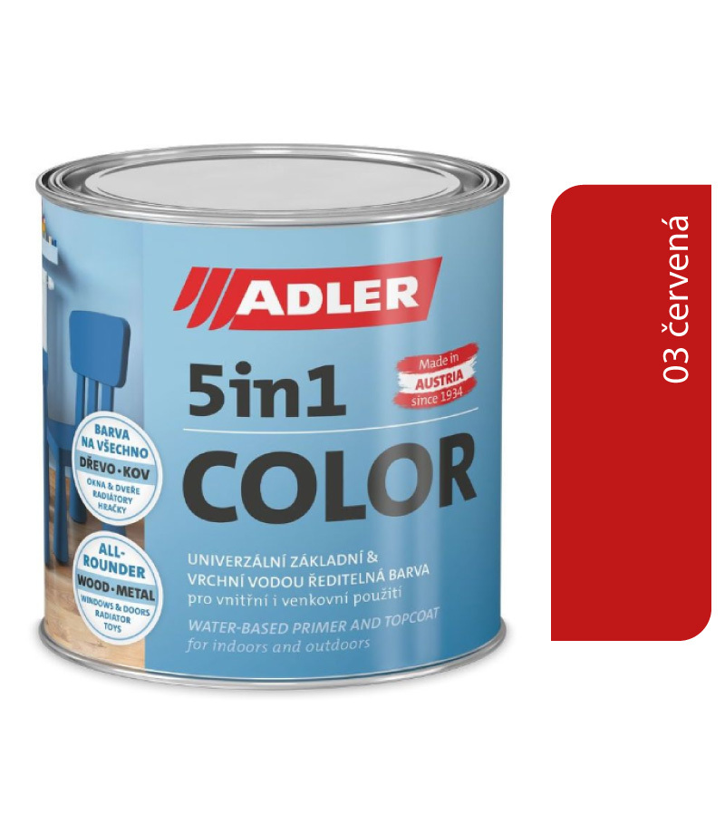 Adler 5v1-Color 0.75l ral3000 červená