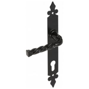 Kľučka ozdobná WHA 90 čierna s otvorom na vložku pre kľúč