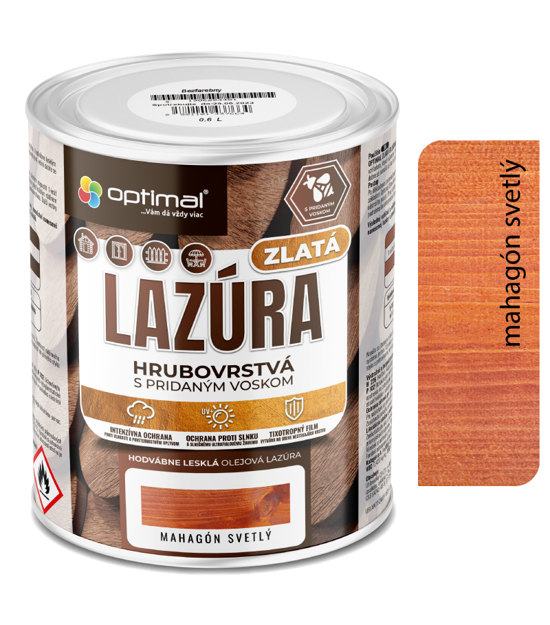 Optimal Hrubovrstvá Olejová Lazúra Mahagón 2