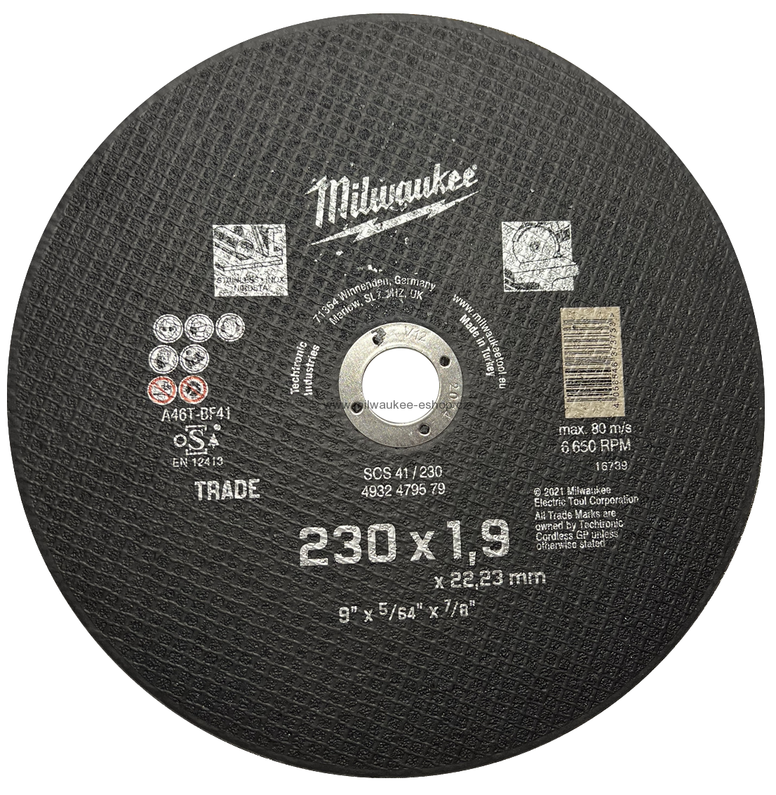 Kotúč rezný na kov 230x1