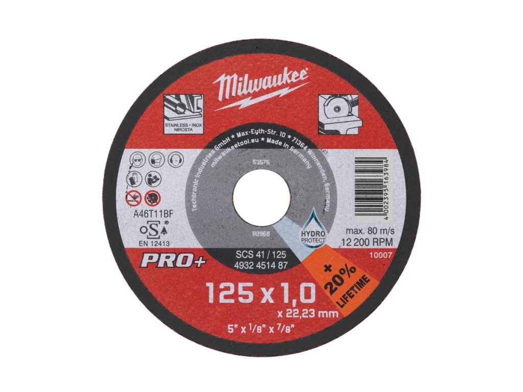 Kotúč rezný na kov SCS41 125x1mm Kotúč rezný na kov SCS41 125x1mm