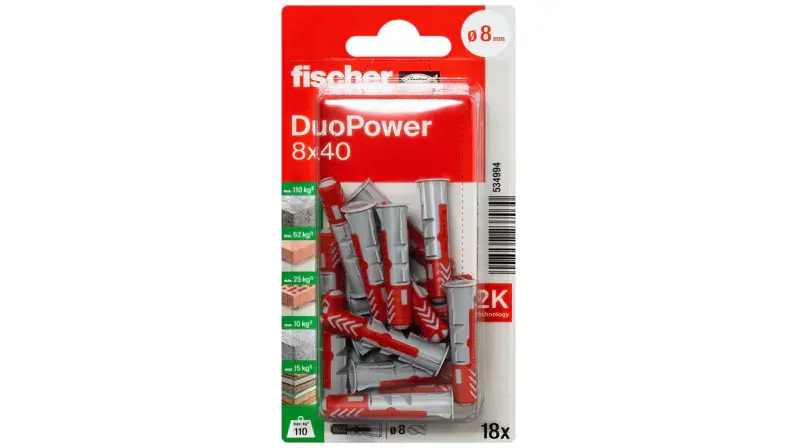 Fischer Duopower hmoždinka univerzálna 8x40 K NV 18ks