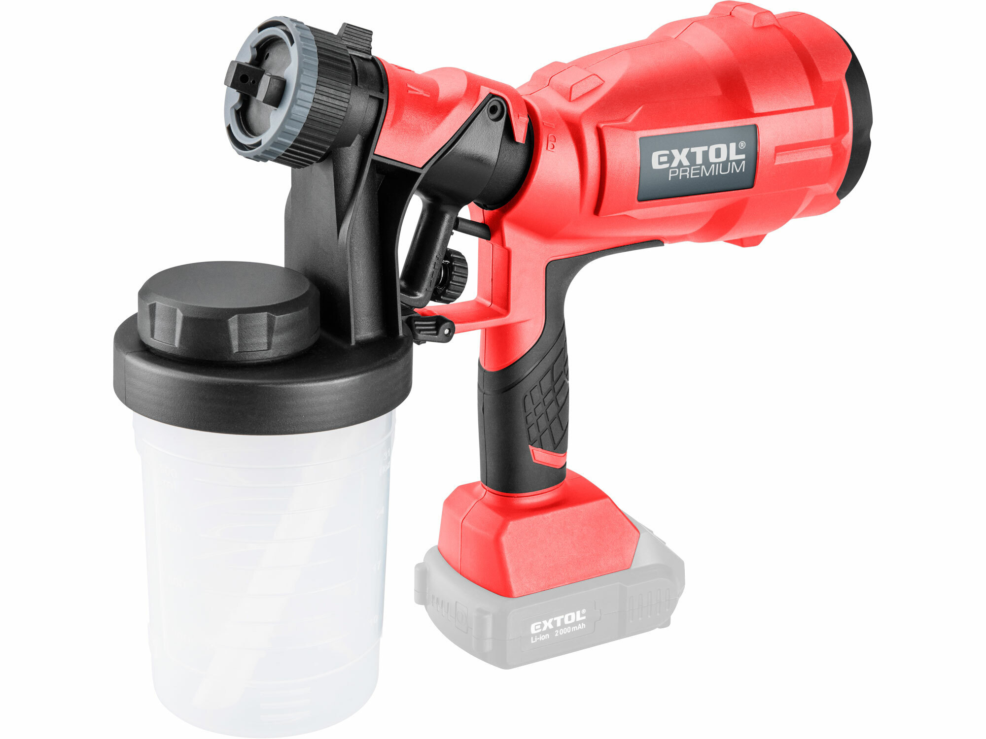 Pištoľ striekacia akumulátorová Extol Premium Share20V bez aku a nabíjačky