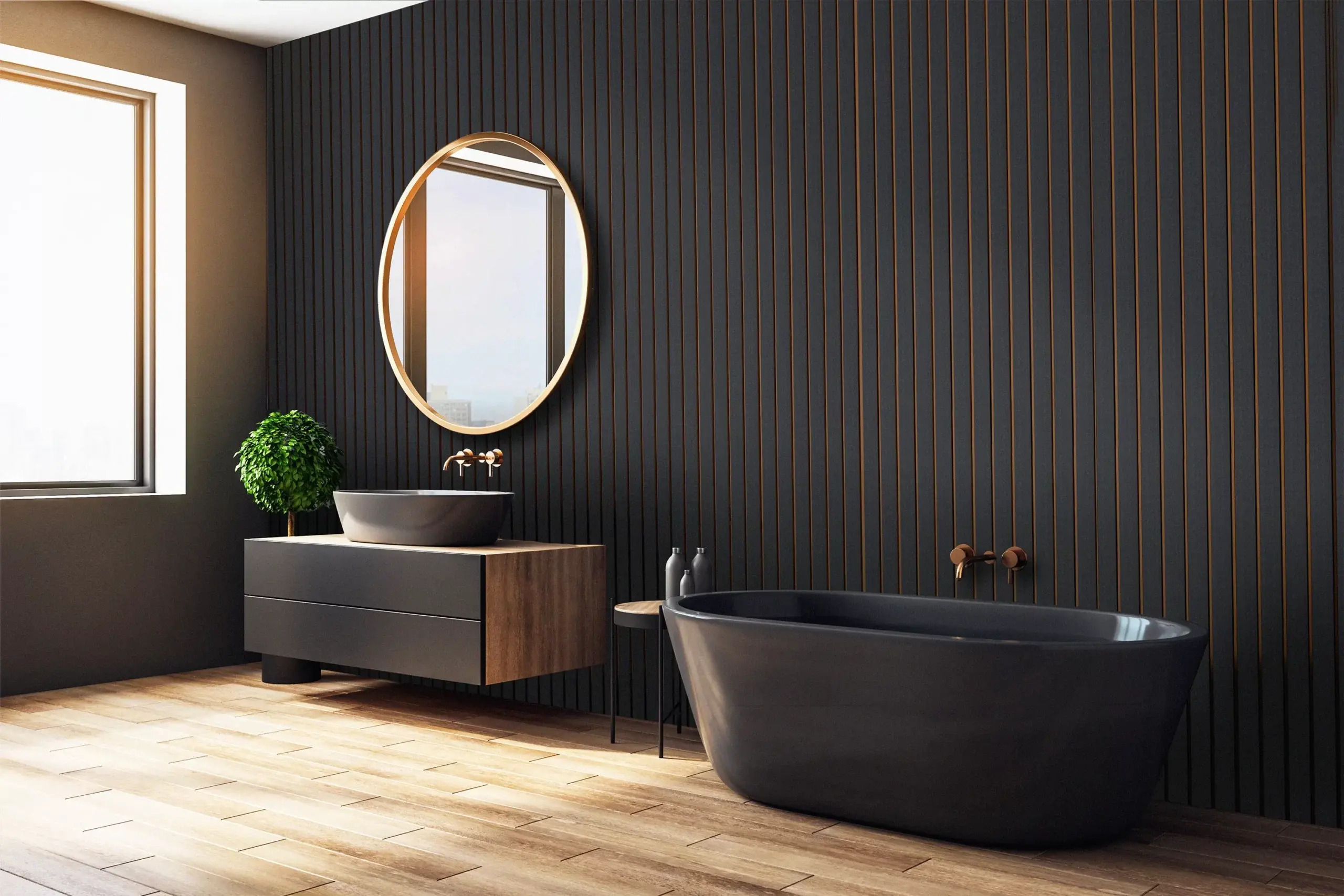 LAMELIO Obklad AMBER A antracit lišta 13x270cm