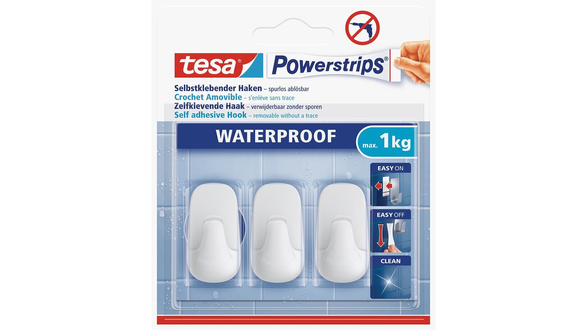 Háčik Powerstrip vodeodolný malý