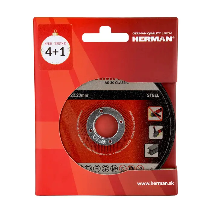Kotúče rezné 125x1x22.23 sada 4+1ks Herman
