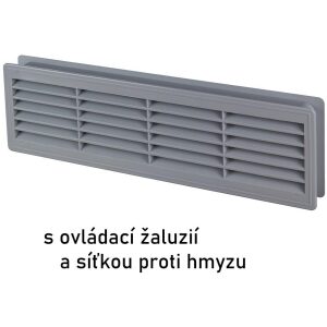 Mriežka vetracia 335x132mm so sieťkou proti hmyzu