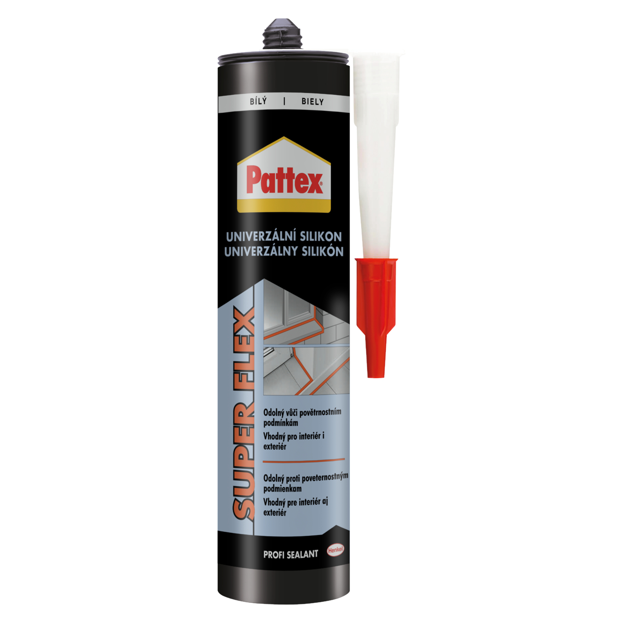 Pattex Univerzálny silikón biely 280ml
