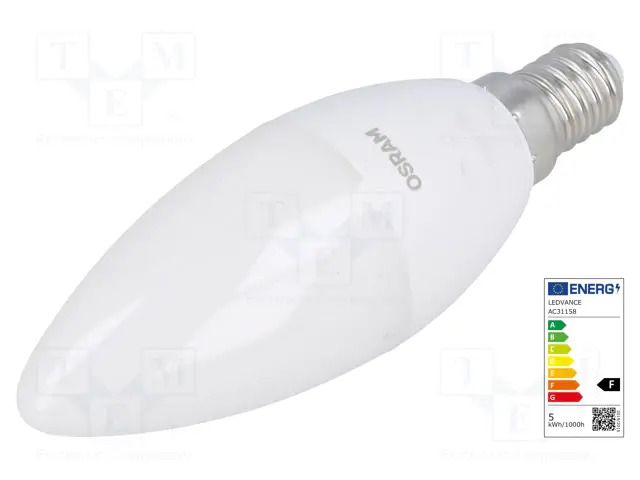 Žiarovka LED VALUE CL B sviečka 5